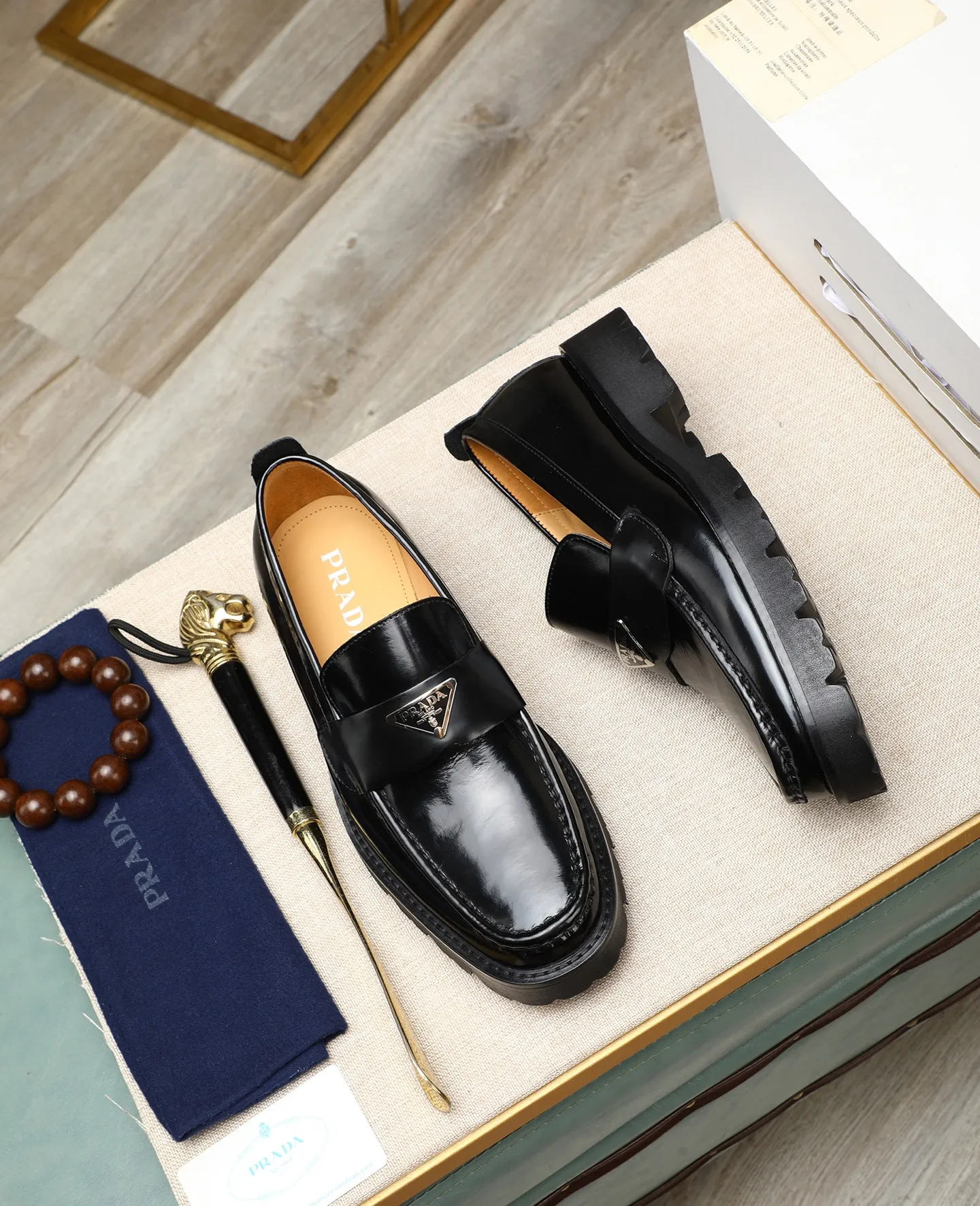 Men's men's shoes 💰540 (water-dyed cow leather) 📛📛PRADA high-end 20 counter latest model formal business leather shoes 👔 original version of the highest quality! Imported from Italy🇮🇹First layer calfskin fabric➕Cowhide lining Original outsole Formal size: 38➖45